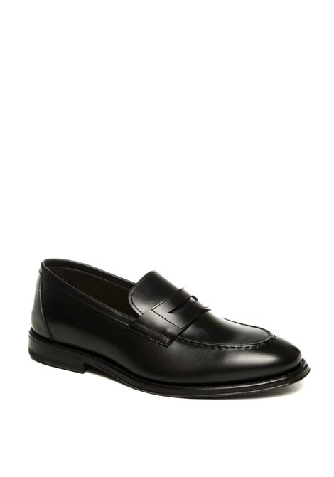 black leather loafer HENDERSON | 74406CALF-NERO