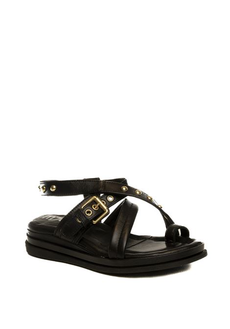 Black buckle studded sandal MJUS | N14004PELLE-6002