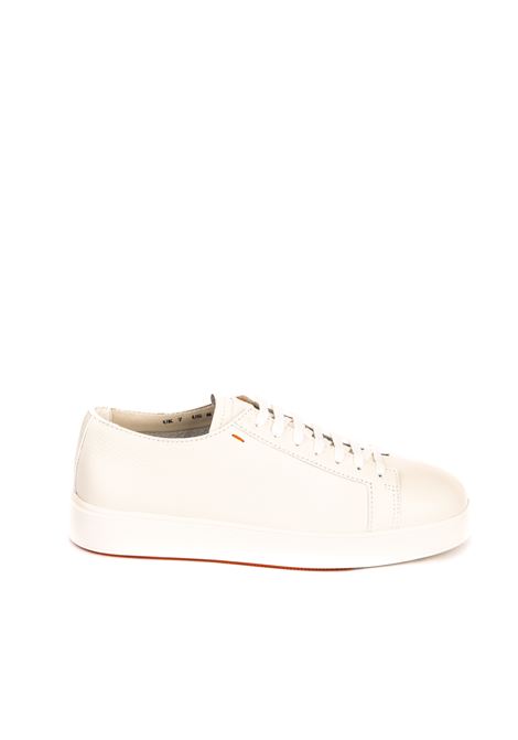 white leather sneaker SANTONI | 21430WHITE-148