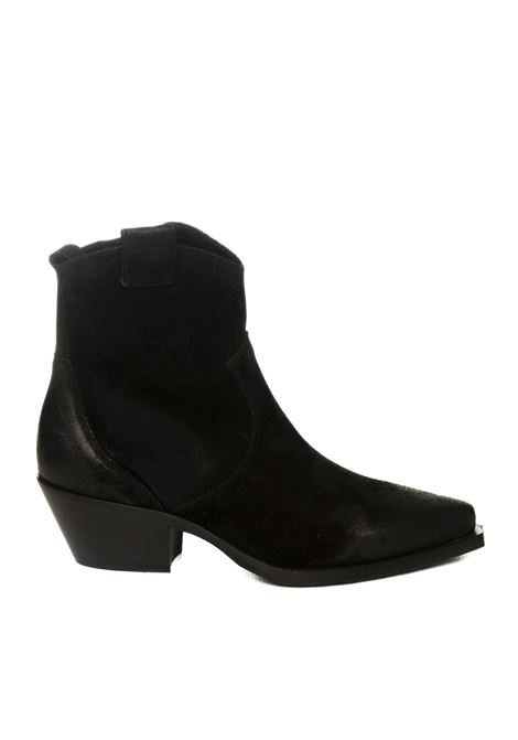 Black suede texan boot UP44 | DX380INGR-NERO