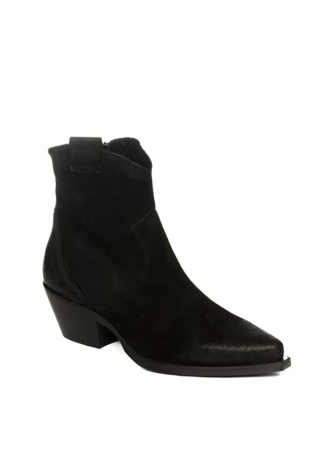 Black suede texan boot UP44 | DX380INGR-NERO