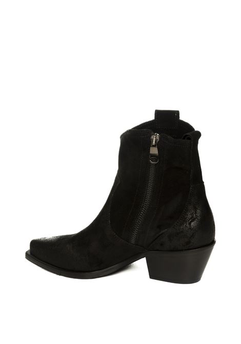 Black suede texan boot UP44 | DX380INGR-NERO