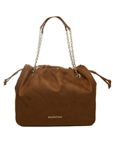brown dike shoulder bag VALENTINO | VBS9U701DIKE-CUOIO