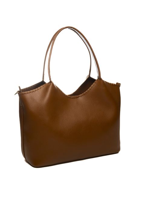 borsa a spalla aleksandra marrone VALENTINO | VBS9W901ALEKSANDRA-CUOIO
